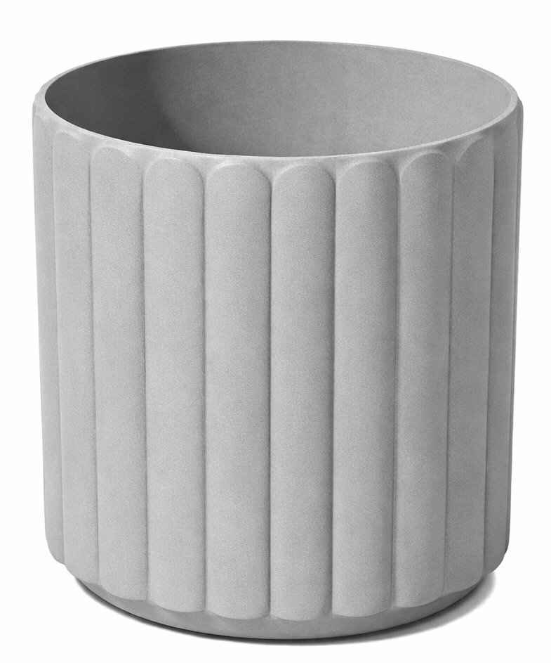Gray plastic planter product